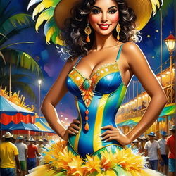 Пазл: Карнавал на пляже Копакабана