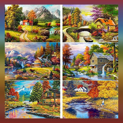 Пазл: Домики у реки