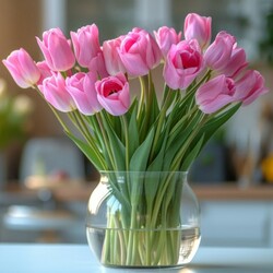 Пазл: Тюльпаны на столе