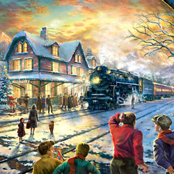 Пазл: Рождественский поезд