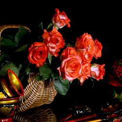 Пазл: Хохлома и розы