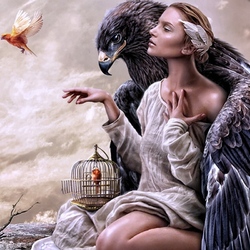 Пазл: Фантазия с птицами