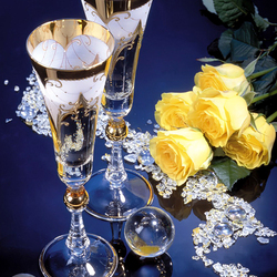 Пазл: Шампанское и розы
