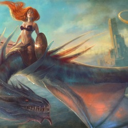 Пазл: Верхом на драконе