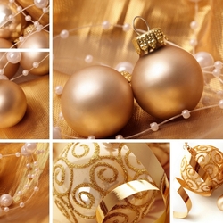 Пазл: Золотые шары