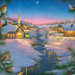 Пазл: Зимняя тихая ночь