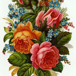 Пазл: Винтажные цветы
