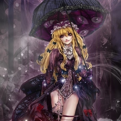 Пазл: Девочка с зонтиком