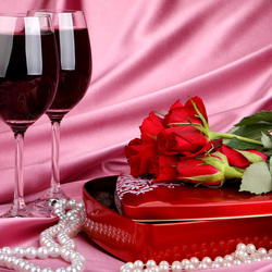 Пазл: Розы и жемчуг