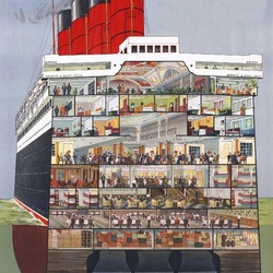 Пазл: Круизный лайнер Аквитания 1920 год