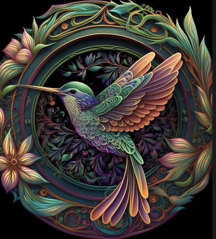 Пазл «Маленькая колибри» из 156 элементов | Собрать онлайн пазл №299610