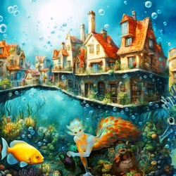 Пазл: Подводный городок