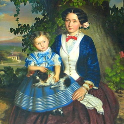 Пазл: Жена и дочь художника 