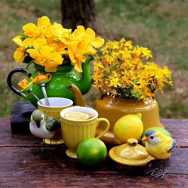 Пазл «Чай со зверобоем» из 100 элементов | Собрать онлайн пазл №300977