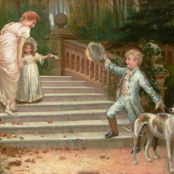 Пазл: Встреча в парке 