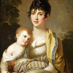 Пазл: Теофила Радзивилл с дочерью Стефанией 