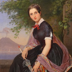 Пазл: Портрет неизвестной с зонтиком 