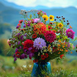Пазл:  Цветы в вазе