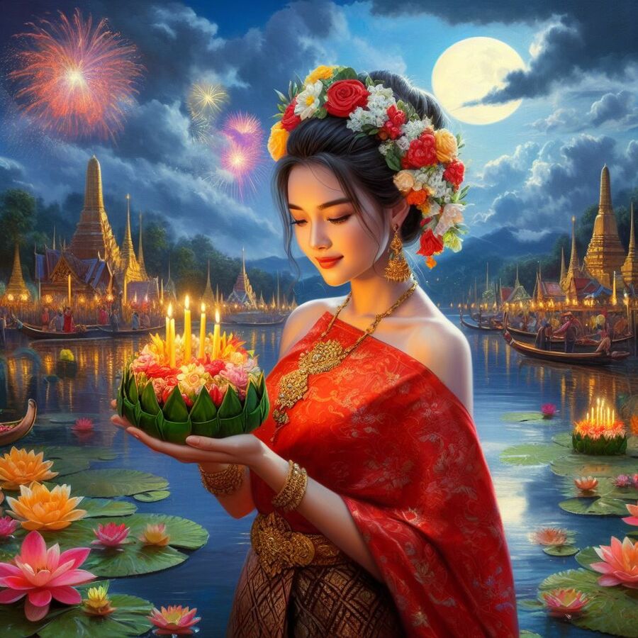 Пазл «Красавица в алом» из 289 элементов | Собрать онлайн пазл №303211