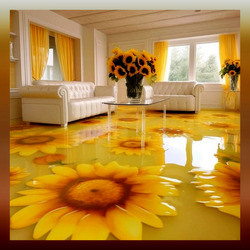 Пазл: Интерьер с подсолнухами