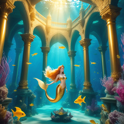 Пазл: Русалка под водой