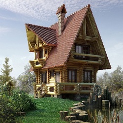 Пазл: Деревянный дом-терем