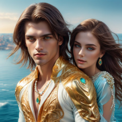 Пазл: Влюблённые на море