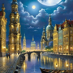 Пазл: Ночной городок