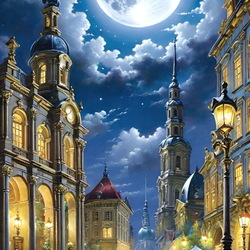 Пазл: Ночной городок