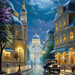 Пазл: Ночной городок 