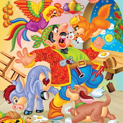 Пазл: Бременские музыканты 