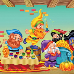 Пазл: Белоснежка и семь гномов 