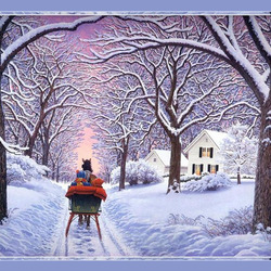 Пазл: Зимняя дорога 