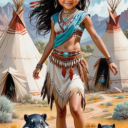 Пазл: Индейская девочка