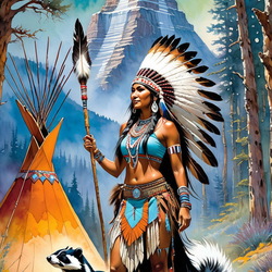 Пазл: Из жизни индейцев