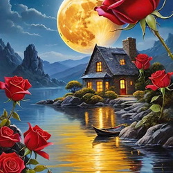 Пазл: Домик у реки 