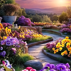 Пазл: Вечерний сад 