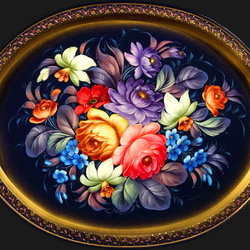 Пазл: Жостовский поднос 