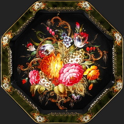 Пазл: Жостовский поднос 