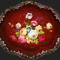 Пазл: Жостовский поднос 