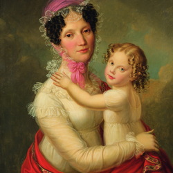 Пазл: Элеонора Майер, баронесса Гравенегг с дочерью Изабеллой 