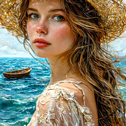 Пазл: Девушка и море