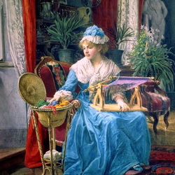 Пазл: Вышивальщица 