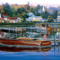 Пазл: Лодки у причала 