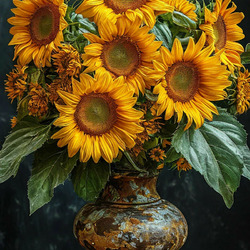 Пазл: Подсолнухи