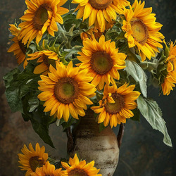 Пазл: Подсолнухи