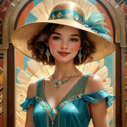 Пазл: Красотка в шляпке