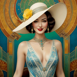 Пазл: Девушка в шляпке