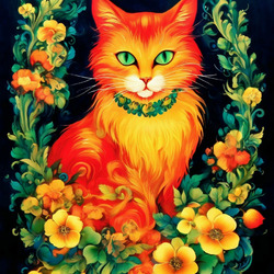 Пазл: Кот учёный 
