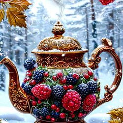 Пазл: Зимнее чаепитие 